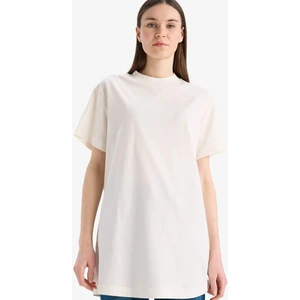 Regular Fit Bisiklet Yaka Basic Düz Kısa Kollu Tişört Tunik A8351AX25SP