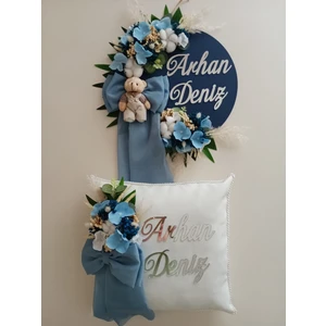 Moshi Design -Nicolasyastıklı Çocuk Odası Kapı Süsü