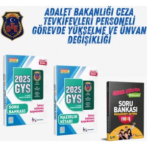2025 Cte Infaz Koruma Baş Memuru Gys Hazırlık – Soru Bankası 3'lü Set