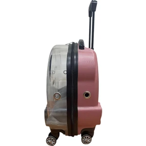 Cemgizay Kedi ve Köpek Şeffaf Delikli Taşıma Valiz