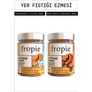 Yer Fıstığı Ezmesi Seti Probiyotikli Crunchy & Kakao Nibli Çikolatalı 315 gr X2