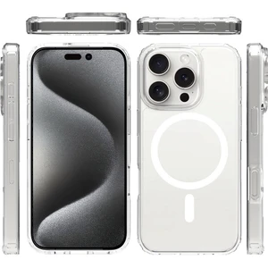 iPhone 16 Pro Kılıf M-safe Şarj Özellikli Şeffaf Sert PC Vendas Embos Kapak + Hayalet Ekran Koruyucu