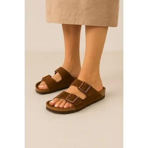 Birkenstocs Unisex Ortopedik Tabanlı Terlik Çift Bantlı Tokalı Günlük Rahat Ev & Dışarı Terliği