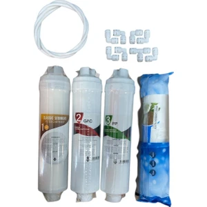 Kapalı Kasa 4 Lü Filtre Sistemi Inline Filtre Sistemi NSF Onaylı Tatlandırıcı Filtre 