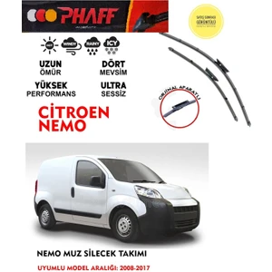 Citroen Nemo Ön Cam Muz Silecek Takımı 2015 Model Araca Özel Aparat