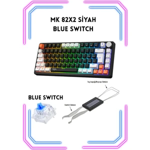 MK82X2-10 Farklı Rainbow Aydınlatma-Mekanik Gaming Klavye