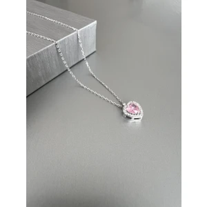 Zeta Jewel Kadın Kalpli Pembe Kolye