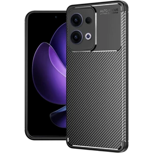 M.TK Moveteck Oppo Reno 13 Pro Kılıf Kamera Korumalı Çıkıntılı Karbon Desenli Renk Atmaz Koruyucu Negro Kapak