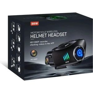 Kamera Interkom Kulaklık Q28 Motosiklet Kask Bluetooth Kulaklık 1080P