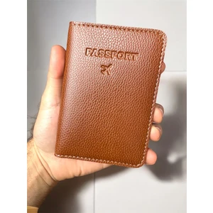 Premium Vegan Deri Kartlık Bölmeli Pasaport Kabı Pasaport Kılıfı