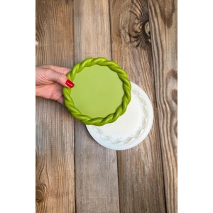 Dairesel Halat Kenarlı Silikon Tepsi Kalıbı