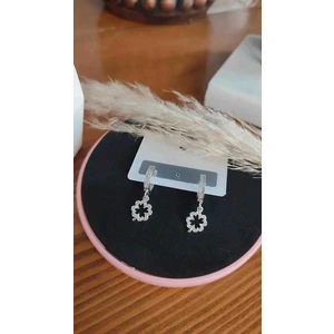 Çelik Zirkon Taşlı Yonca Kız Çocuk/yetişkin Küpe