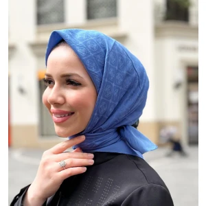 Pierre Cardin Elegans Monogram Eşarp - 1090750 -922 Indigo Mavi