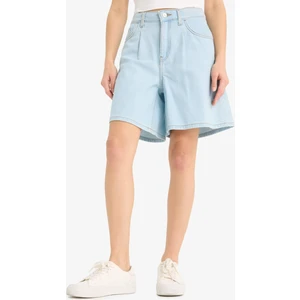 Yüksek Bel Yumuşak Jean Bermuda Şort E0960AX25SM