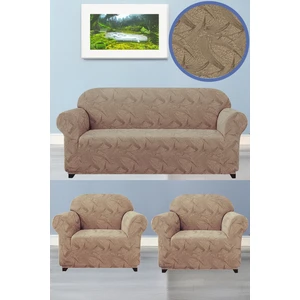 BAQDO Koltuk Örtüsü Sehra Desen 3+3+1+1 Takımı Koltuk Kılıfı Kanepe Kılıfı Lastili Esnek Yıkanabilir Kanepe örtüsü Sehra 3311