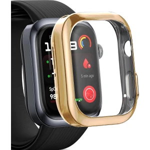 Huawei Watch D2 Kılıf 360 Full Round Soft Silicone Gold