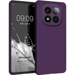 Matte Silicone Xiaomi Redmi Note 14 Pro 4g Kılıf Mor