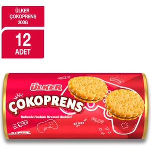 Çokoprens Sandviç Bisküvi 10Lu 300 gr x 12 Adet