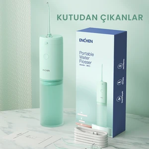 Mint 3 Yeşil Pratik Kullanımlı Değiştirilebilir Başlıklı 3 Kademeli Şarjlı Ağız Duşu