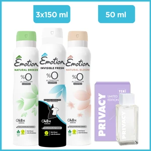 Deodorant & Privacy Limited Edition Parfüm Seti (Natural Breeze & Bloom & Invisible Fresh)