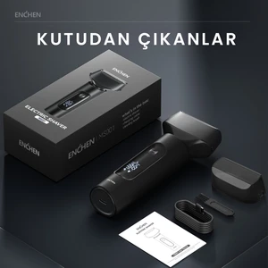 Ms001 Siyah Dijital Göstergeli Suya Folyo Başlıklı Ultra Yakın Kesim Şarjlı Tıraş Makinesi