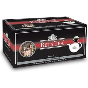 Beta English Breakfast Demlik Poşet 100 Adet (Seylan Çayı - Ceylon Tea) (Earl Grey - Bergamot - Tomurcuk Çayı)