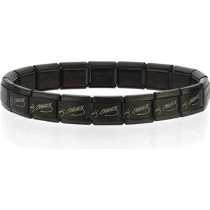 K. Atatürk İmzalı İtalyan Charm Unisex Çelik Bileklik 18cm scb54