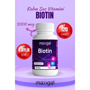 Kadın Saç Vitamini Biotin 5000 mcg 120 Tablet