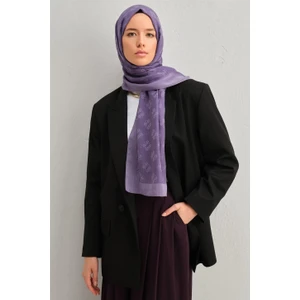 Tensel İpek Minimal Monogram Desen Şal 3298