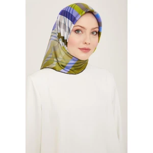 Soyut Desenli Twill İpek Eşarp 24Ya9107 50 51