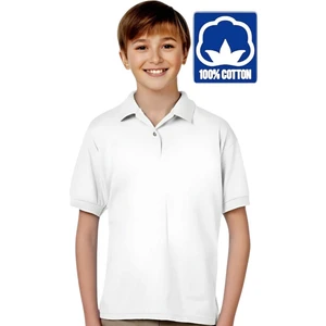 Erkek Çocuk %100 Pamuklu Polo Yaka T-Shirt Günlük ve Okul Uniforma Okul T-Shirt