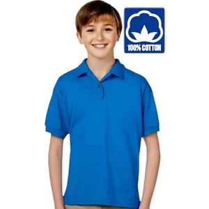 Erkek Çocuk %100 Pamuklu Polo Yaka T-Shirt Günlük ve Okul Uniforma Okul T-Shirt