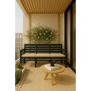 Bahçe Home Üçlü Koltuk Balkon Bahçe Koltuğu - Antrasit