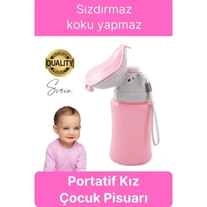 Portatif Kız Çocuk Pisuarı Lazımlık Çiş Eğitimi Taşınabilir Acil Taşınabilir Pembe Sızdırmaz Tuvalet