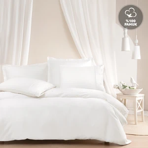 Flora Çift Kişilik Krep Nakışlı Nevresim Takımı - Beyaz