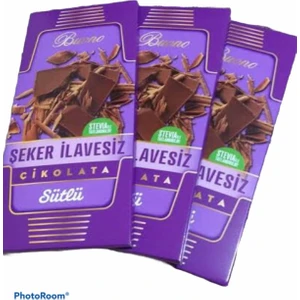 Buona Şeker Ilavesiz Çikolata Sütlü Stevyalı Stevia ile Tatlandırılmış  100 gr