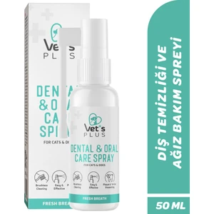 Vet's Plus Kedi ve Köpekler Için Diş ve Ağız Bakım Spreyi 50ML