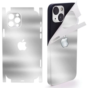 Iphone 16 Pro Max Için 360 Full Arka Kaplama Koruma Sticker - 14 Farklı Renk- Aynalı Gümüş