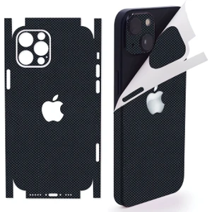 Iphone 16 Pro Max Için 360 Full Arka Kaplama Koruma Sticker - 14 Farklı Renk- Karbon Siyah