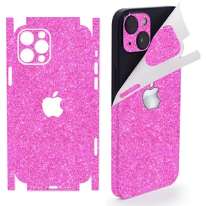 Iphone 16 Pro Max Için 360 Full Arka Kaplama Koruma Sticker - 14 Farklı Renk- Simli Pembe