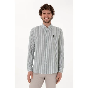 U.S. Polo Assn. Erkek Haki Gömlek Desenli 50306310-VR027