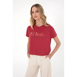 U.s. Polo Assn. Kadın Vişne Tişört 50299735-VR223