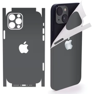 Iphone 16 Pro Için 360 Full Arka Kaplama Koruma Sticker - 14 Farklı Renk- Koyu Gri