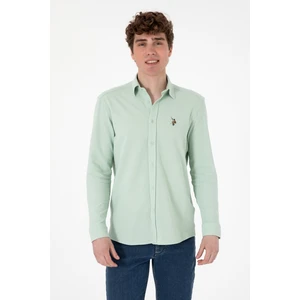 U.s. Polo Assn. Erkek Su Yeşili Gömlek Örme 50300402-VR048