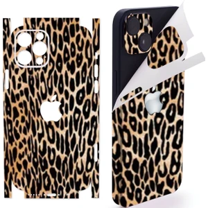 Iphone 16 Pro Için 360 Full Arka Kaplama Koruma Sticker - 14 Farklı Renk-Kadife Leopar