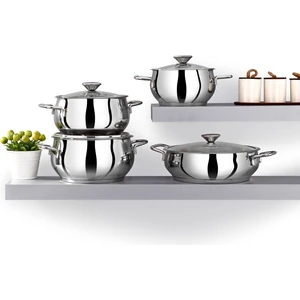 Stella Steel 8 Parça Tencere Seti