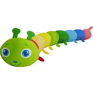 Peluş Renkli Tırtıl Yastık 75CM