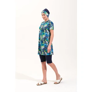 2262_4'LÜ Takım Yarı Kapalı Deniz/havuz Tesettür Mayosu