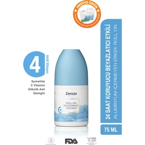 Roll On Beyazlatma Etkili 24 Saat Koruyucu Aluminyum Içermeyen Erkek 75 ml