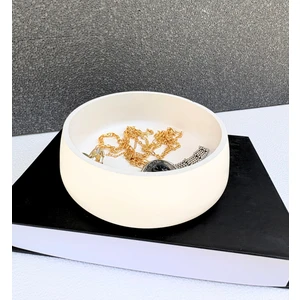 Jakaranda Design 18  cm  Dekoratif Tabak Kase, Takı Tabağı, Anahtarlık, Sunum Kasesi, Minimalist ve Modern Organizer